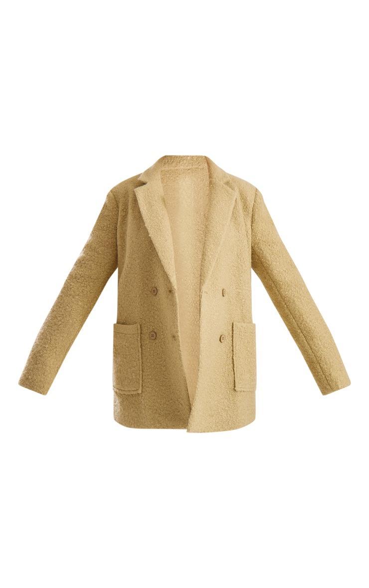 Sage Khaki Boucle Tailored Blazer Product Image