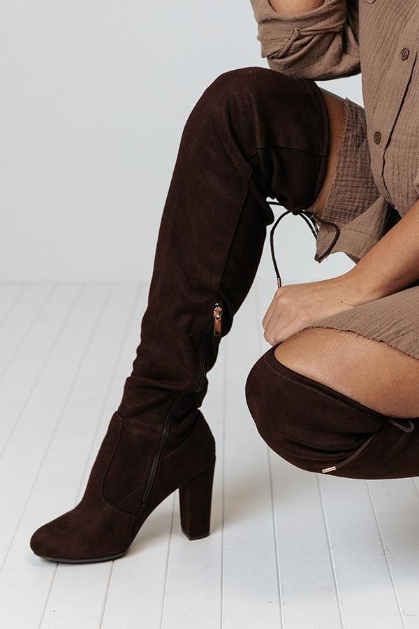 The Charleston Thigh High Boot In Chestnut Product Image