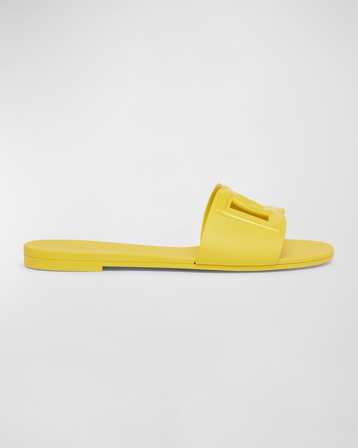 Dolce & Gabbana Bianca Interlock Slide Sandal Product Image