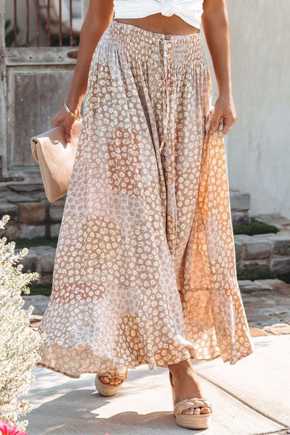 Boho Floral Maxi Skirt  Product Image