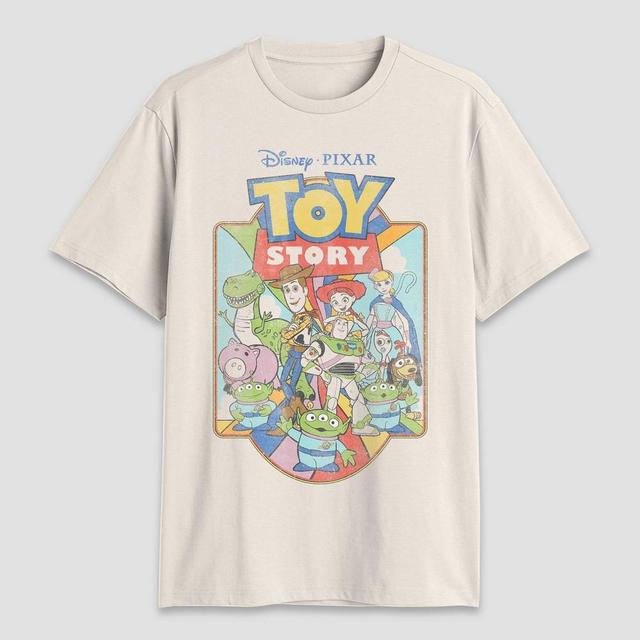 Mens Disney Toy Story Short Sleeve Graphic T-Shirt - Light Beige Product Image