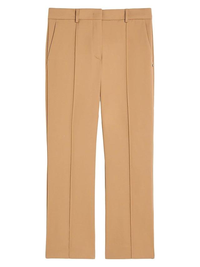 Womens Cotton-Blend Tailored Crop Trousers Product Image