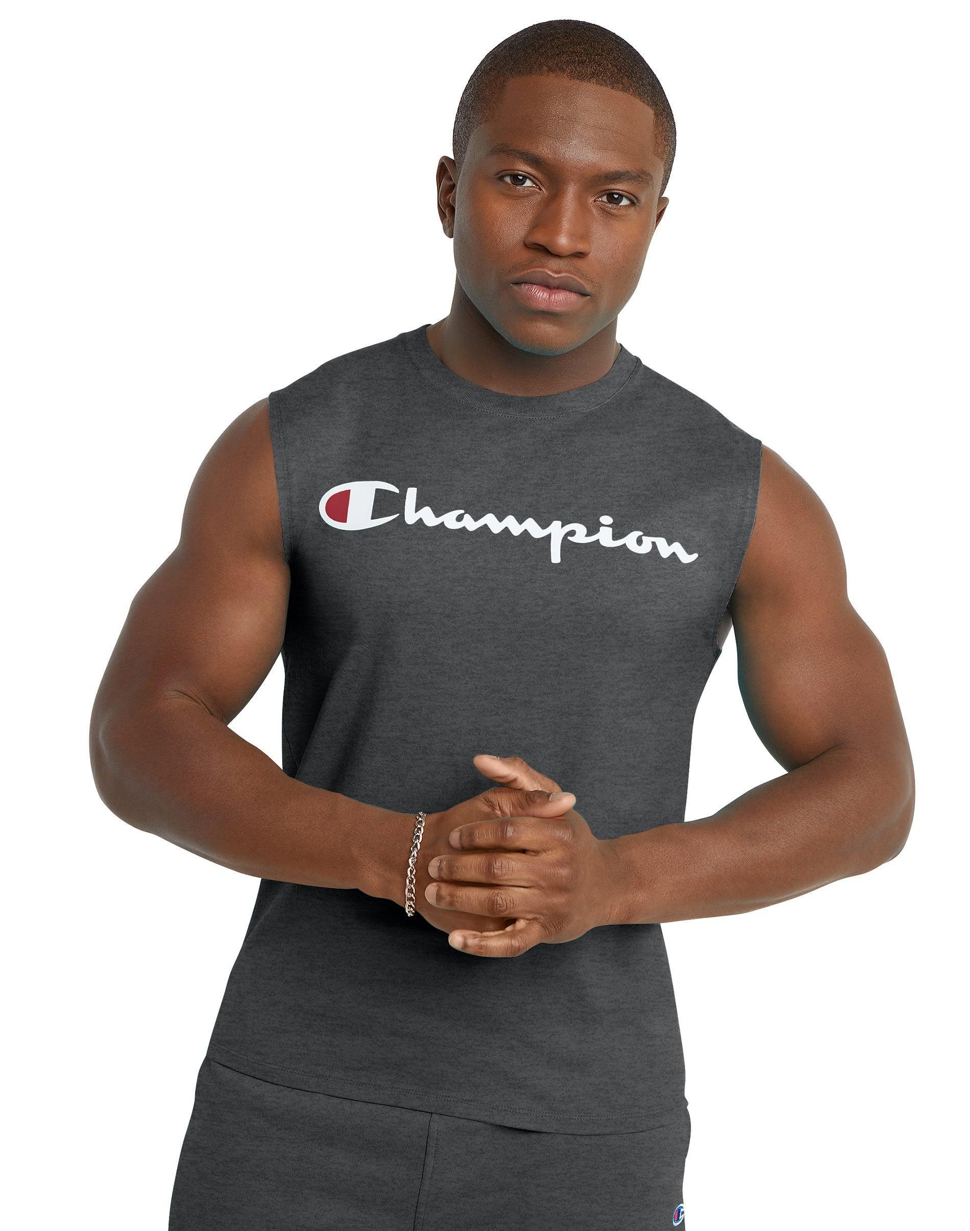 Mens Champion Logo Graphic Muscle Tee Product Image