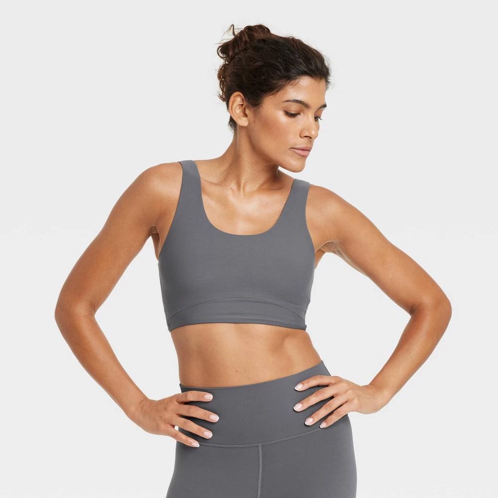 Womens Everyday Soft Medium Support Longline Sports Bra - All In Motion Dark M Product Image