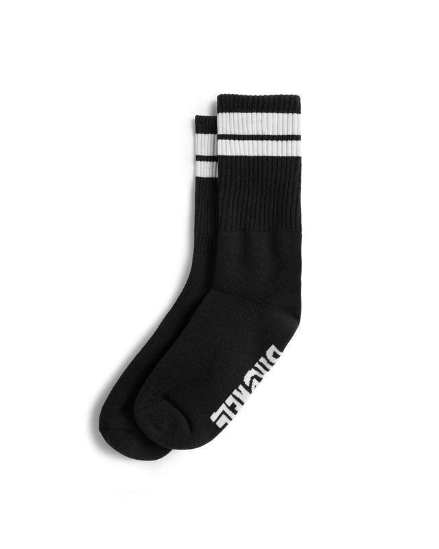 Comp Stripe Socks - Black & White Product Image