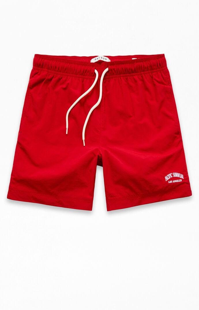 Mens Nylon Collegiate 6.5 Swim Trunks - Product Image