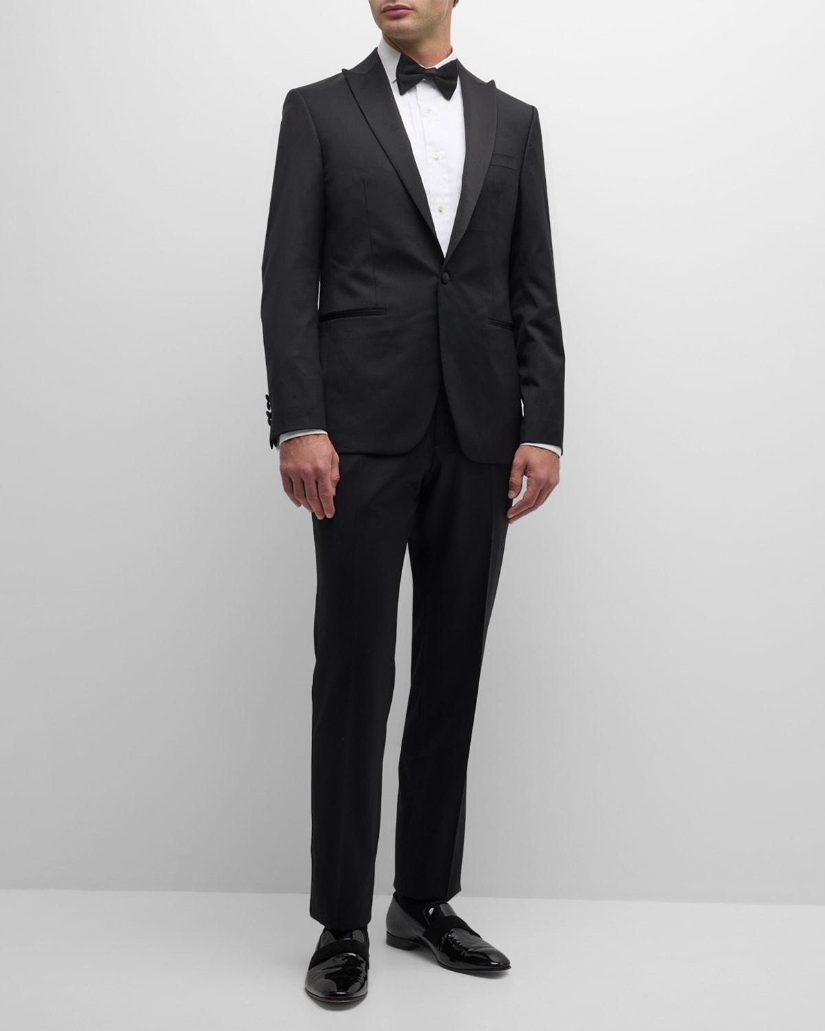 Mens Wool Peak-Lapel Tuxedo Product Image