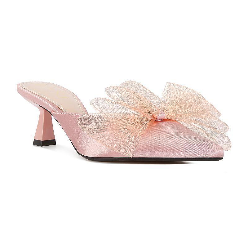 London Rag Asma Organza Womens Heeled Mules Pink Product Image