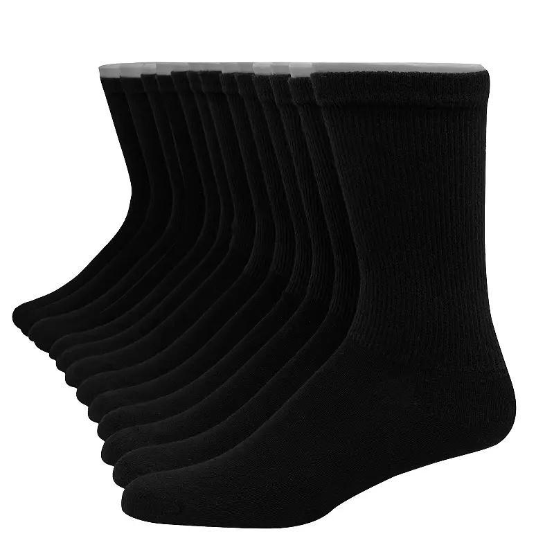 Hanes Ultimate 13 Pair Crew Socks Mens, 10-13, Black Product Image