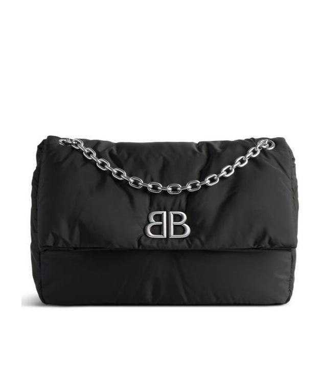 BALENCIAGA Monaco Medium Shoulder Bag In Black Product Image