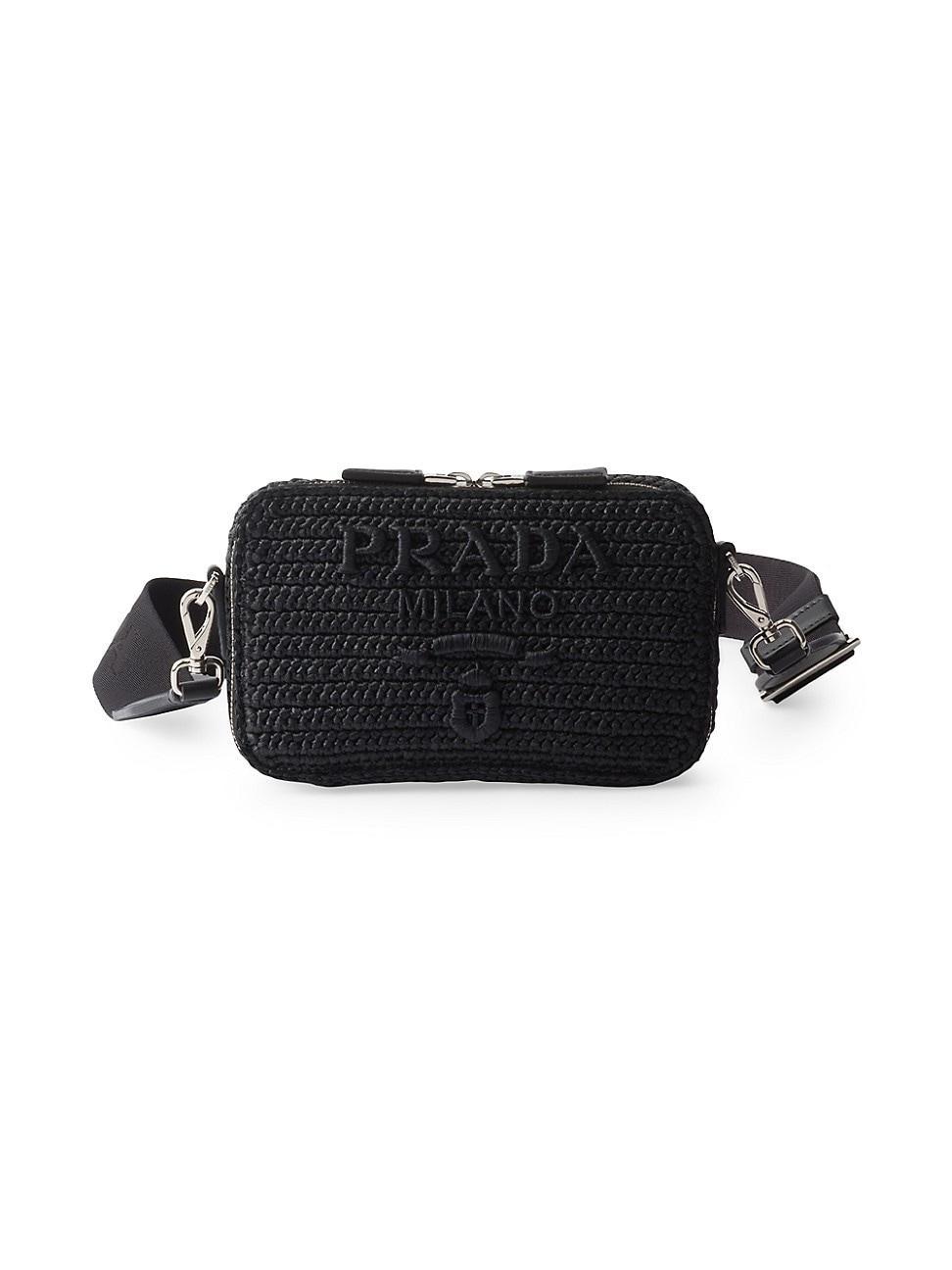 Mens Prada Brique Woven Fabric Bag Product Image