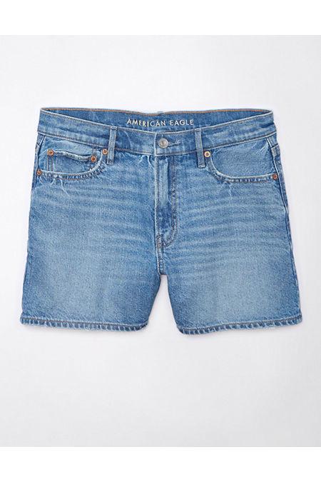 AE Strigid Super High-Waisted Relaxed Denim Short Women's Product Image