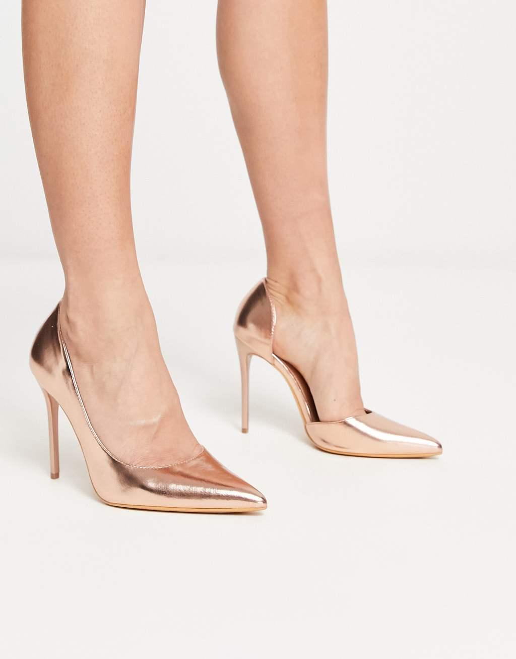 Truffle Collection stiletto heel pumps in beige Product Image