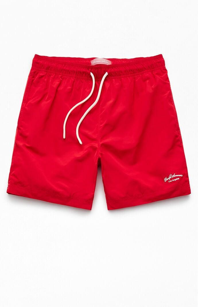 Men's Solid Nylon 6.5" Swim Trunks Product Image