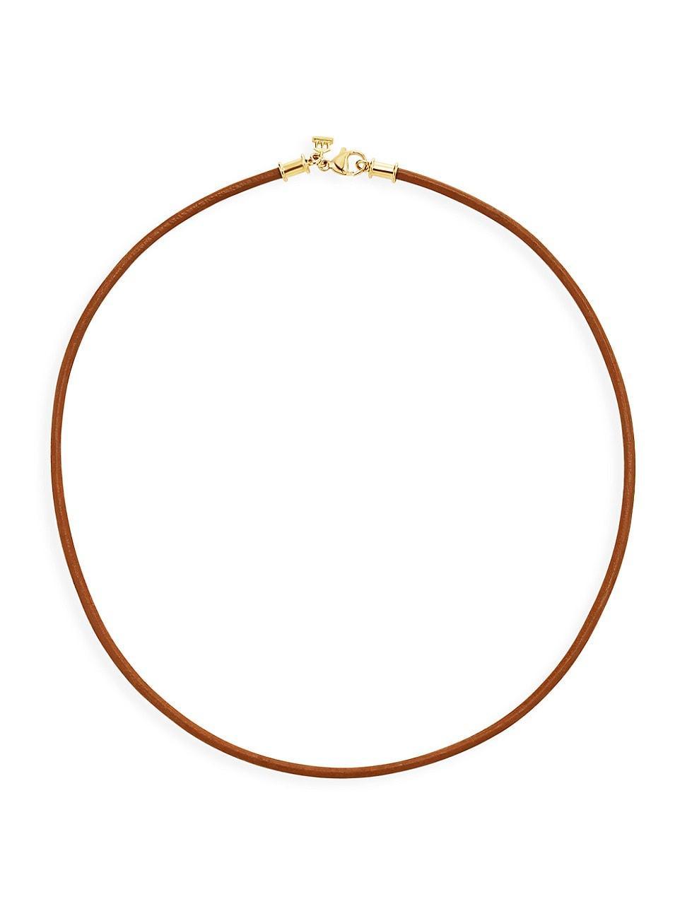 Womens Natural Leather Cord Necklace Product Image