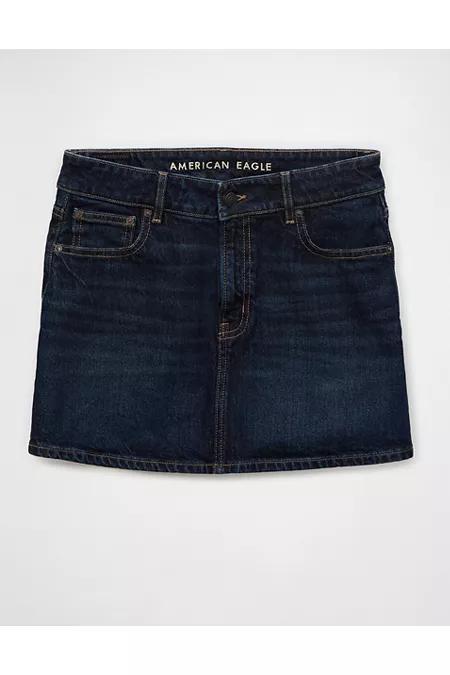 AE Stretch High-Waisted Perfect Denim Mini Skirt Women's Product Image