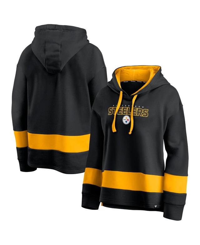 Womens Fanatics Branded /Gold Pittsburgh Steelers Colors of Pride Colorblock Pullover Hoodie Product Image