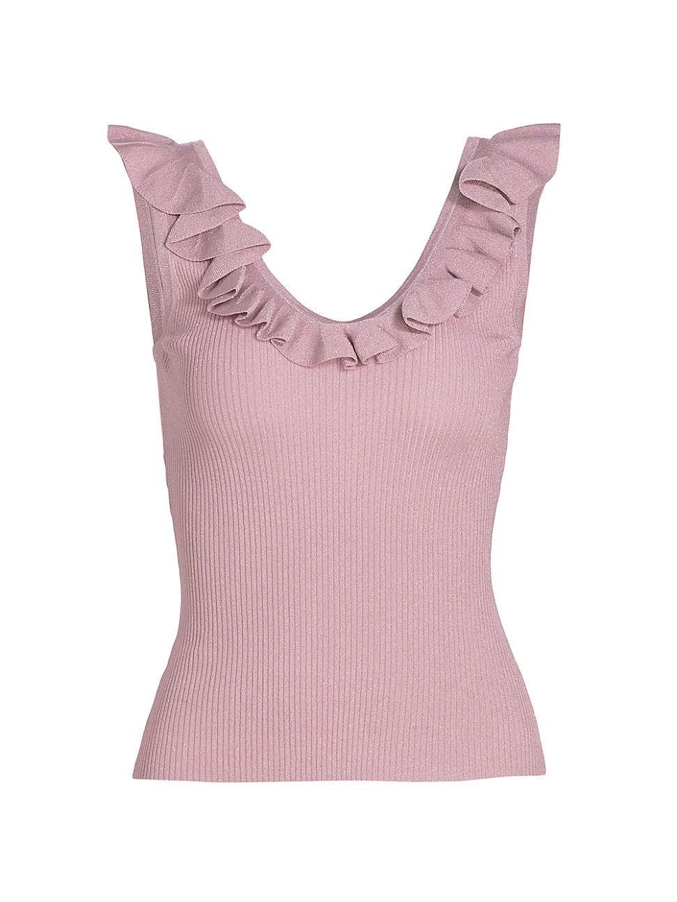 Womens Halliday Frill V-Neck Top Product Image