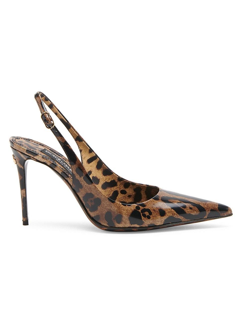 Dolce Leopard Slingback Pumps product image