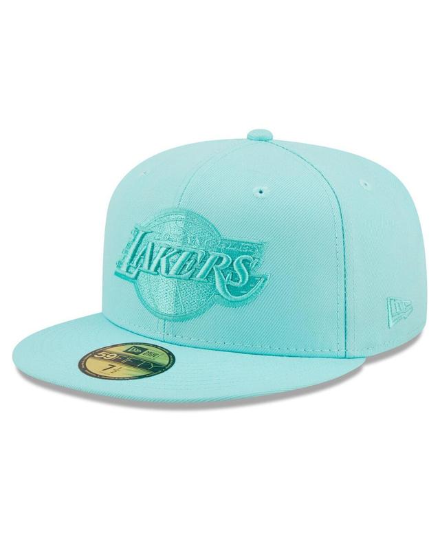 Mens New Era Turquoise Los Angeles Lakers Color Pack 59Fifty Fitted Hat Product Image