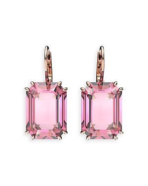 Swarovski Millenia Octagon Cut Drop Earrings in Rhodium Plated Product Image