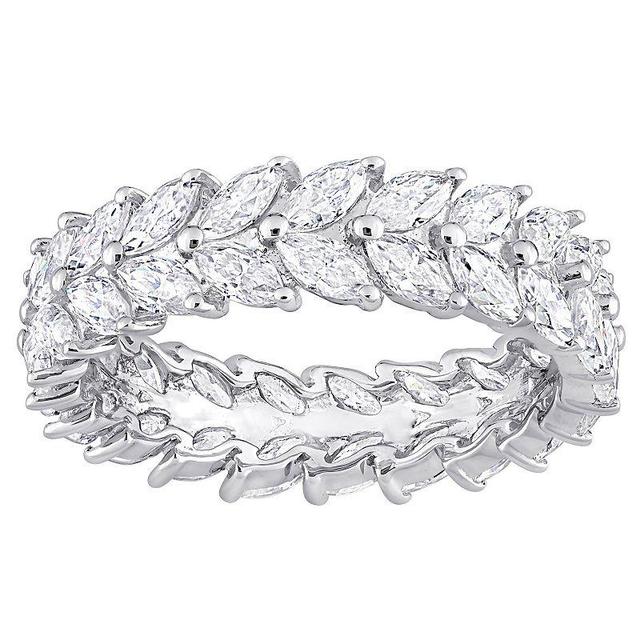 Stella Grace Sterling Silver Lab-Created Moissanite Full Eternity Band, Womens Product Image