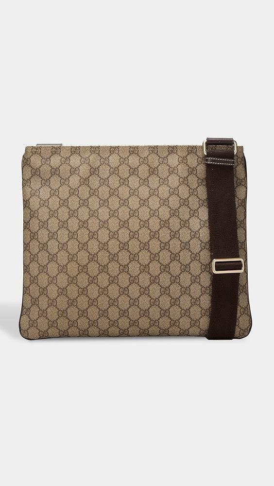 What Goes Around Comes Around Gucci Coated Canvas Flat Messenger Bag | Shopbop Product Image