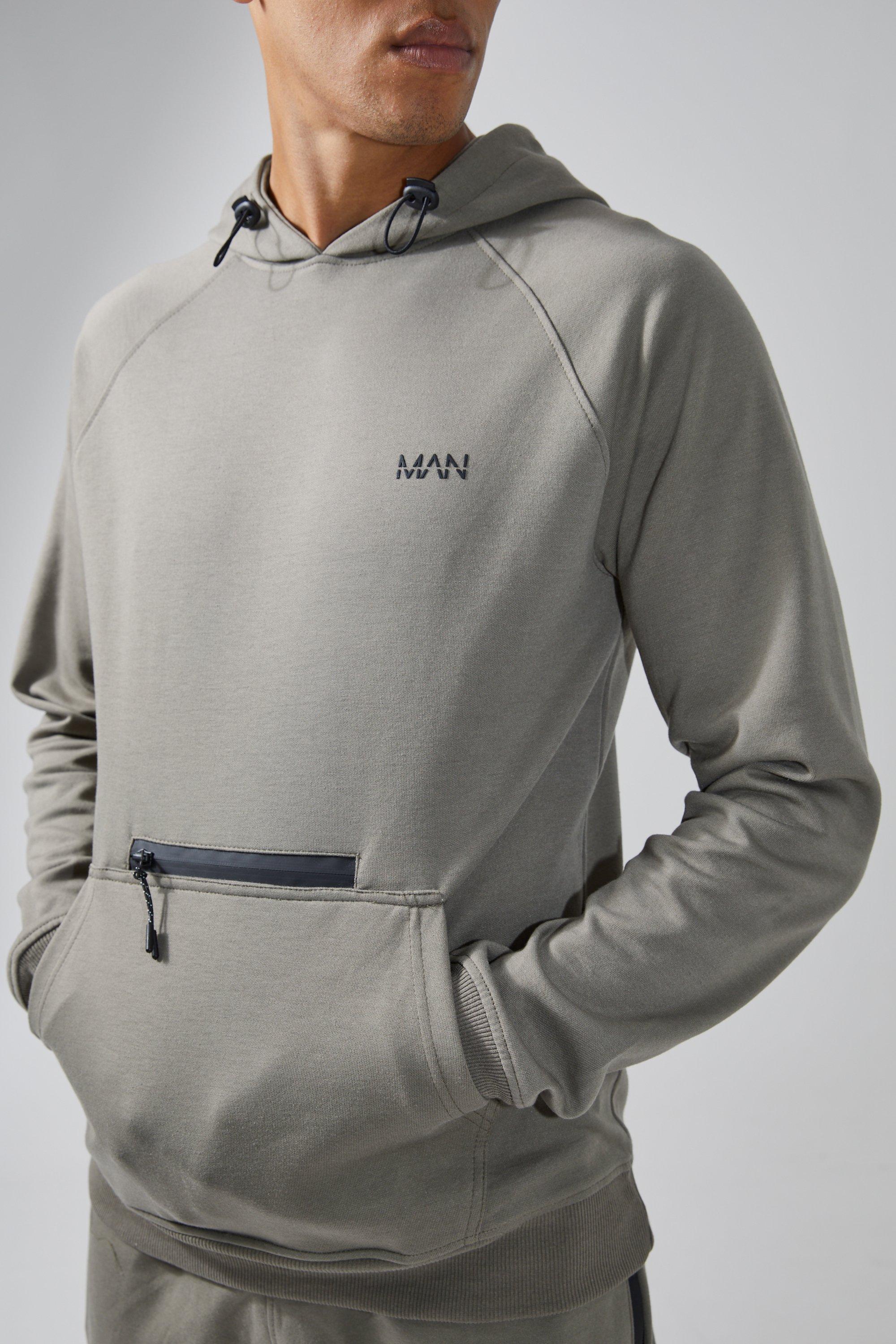 Man Active Fleece Reg Fit Hoodie | boohooMAN USA Product Image