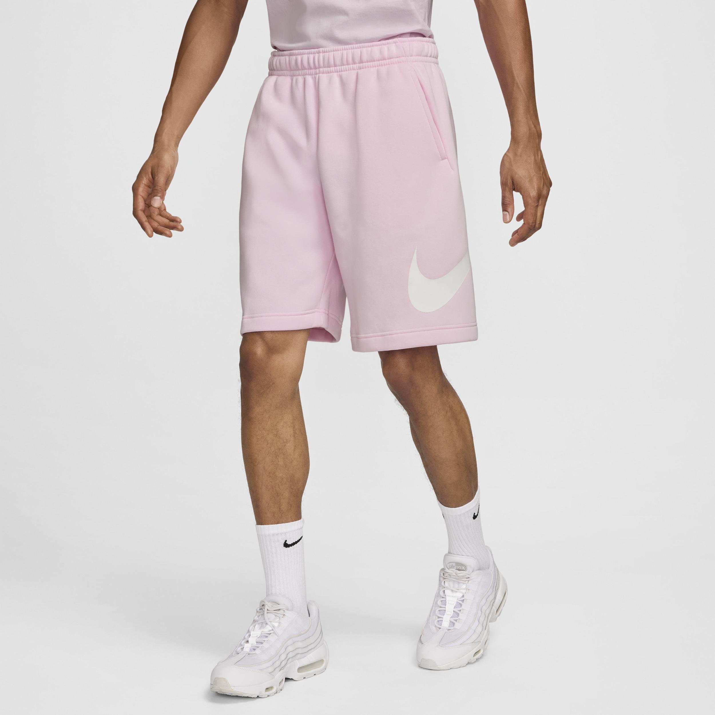 Nike Mens Club Fleece Shorts - Pink Foam/White/White Product Image