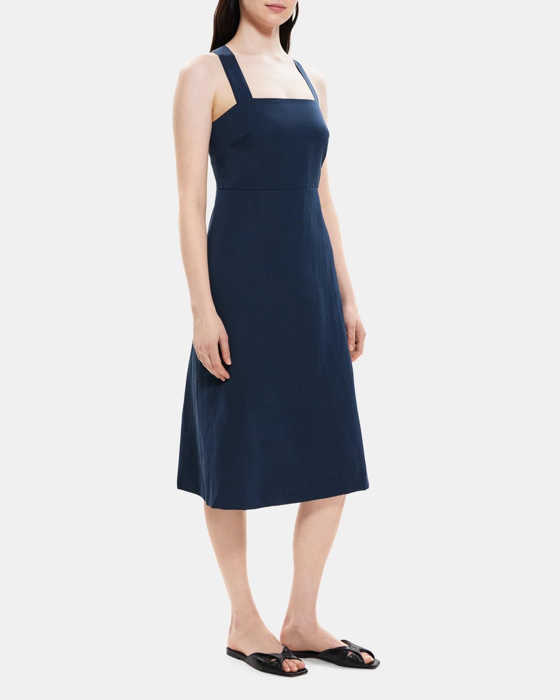 Crossback Dress in Linen-Blend Product Image