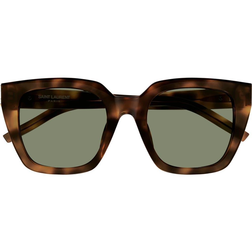 SAINT LAURENT Ysl Acetate Cat-eye Sunglasses In Shiny Medium Havana Product Image