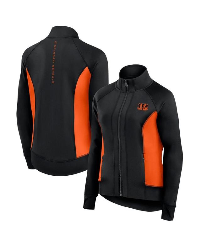 Womens Fanatics Signature Cincinnati Bengals Studio Fitted Full-Zip Gym Track Jacket Product Image