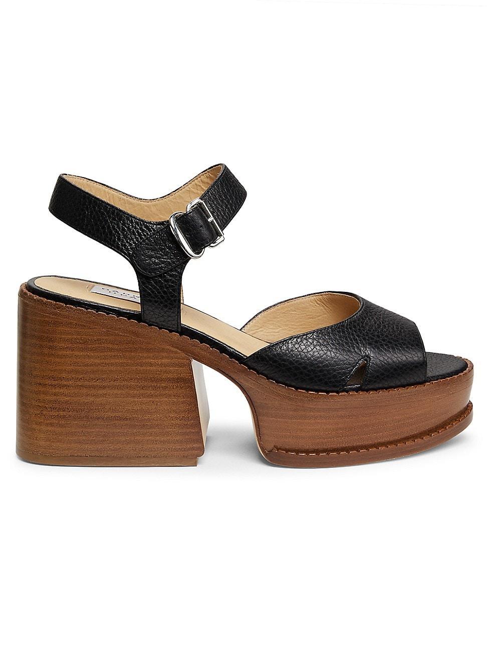 Womens Zuri 90MM Leather Platform Sandals Product Image