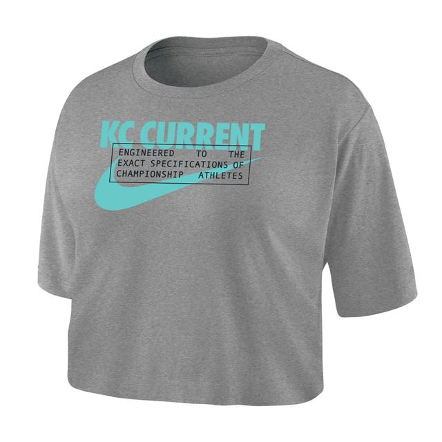 Kansas City Current Nike Women's Dri-FIT Soccer Cropped T-Shirt Product Image