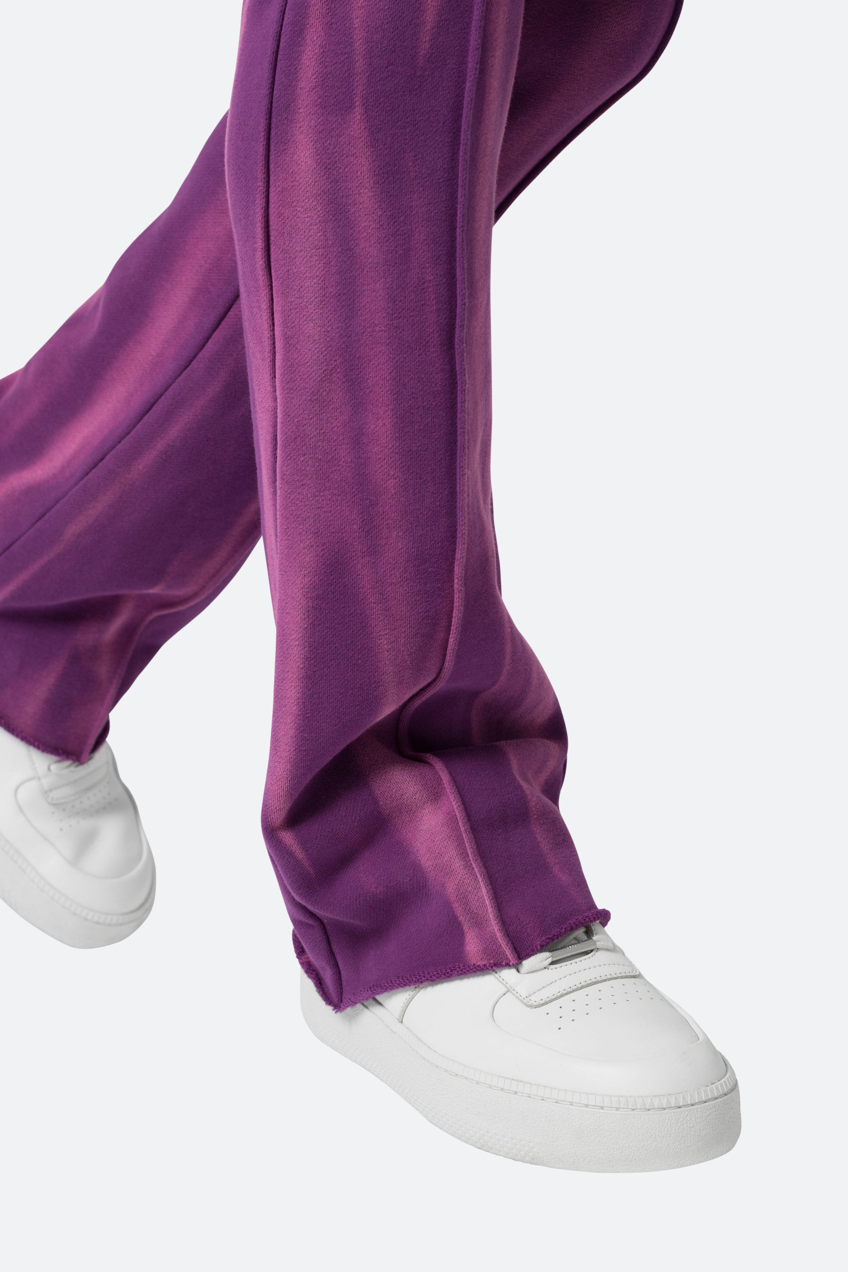 French Terry Flare Sweatpants - Purple Product Image