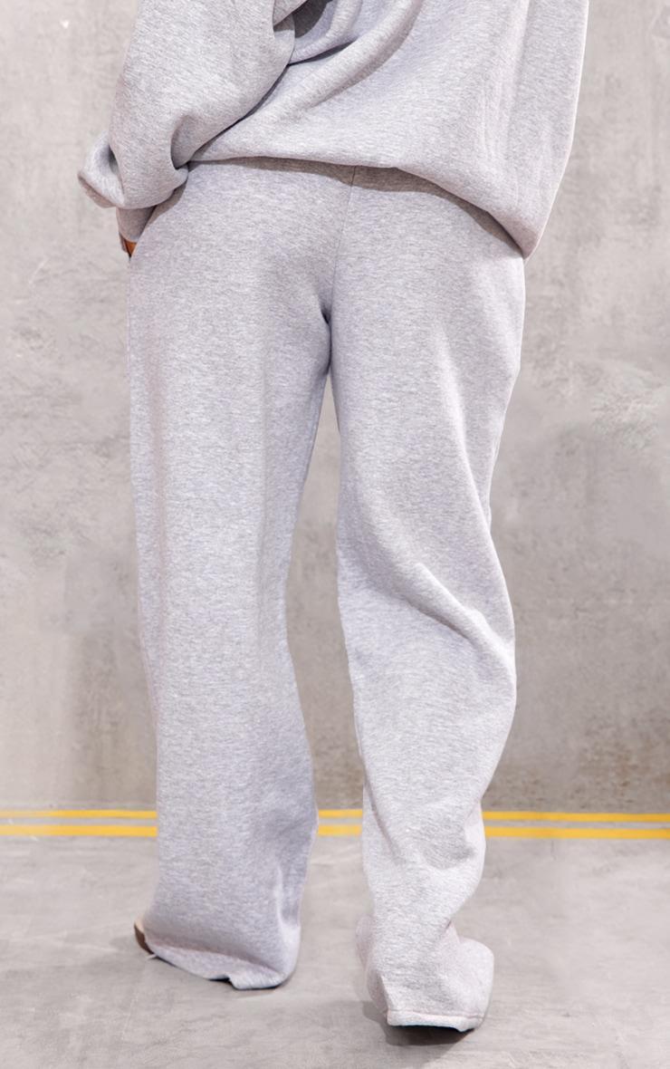 Grey Marl Cherry Print Oversized Wide Leg Joggers Product Image