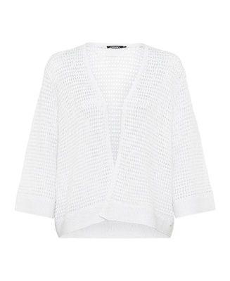 Olsen Womens Linen Blend 3/4 Sleeve Open Knit Cardigan product image