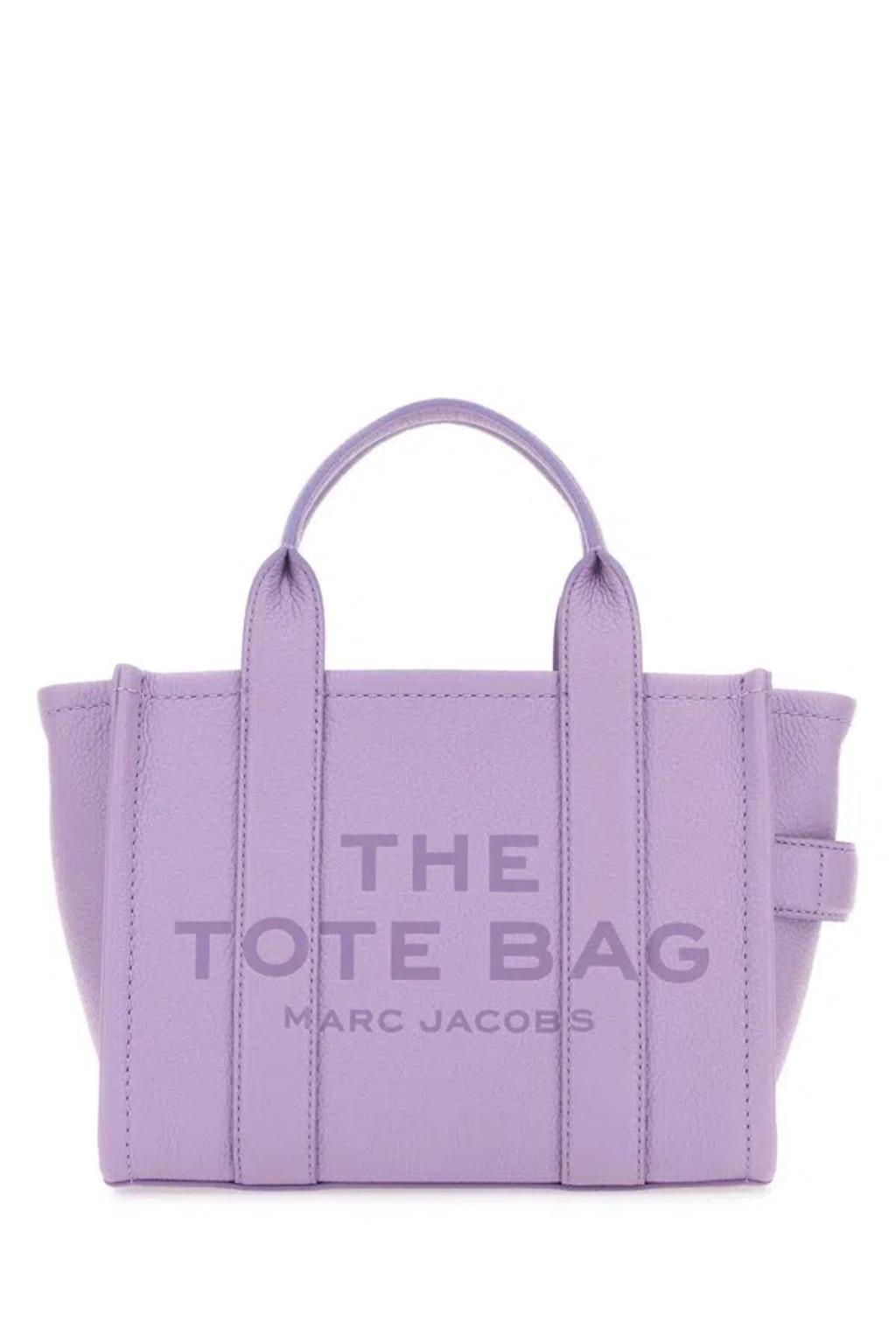 Logo Embossed Small Tote Bag In Purple Product Image