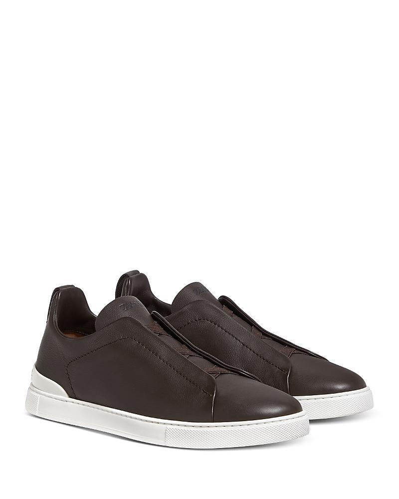 Zegna Mens Secondskin Triple Stitch Low Top Sneakers Product Image