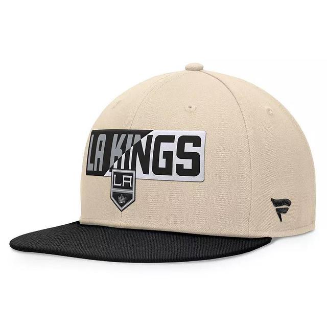 Mens Fanatics Cream/Black Los Angeles Kings Goalaso Snapback Hat Product Image