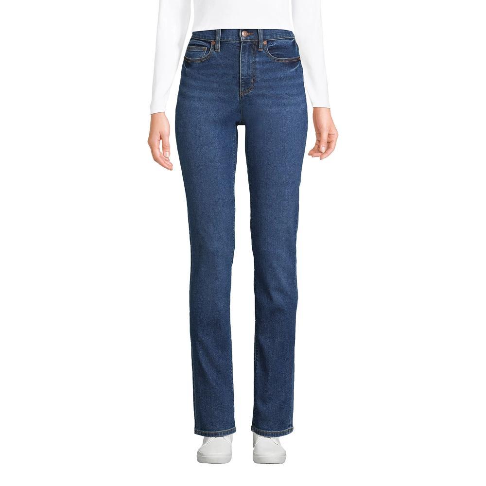 Womens Tall Lands End Recover High-Rise Straight-Leg Jeans Product Image