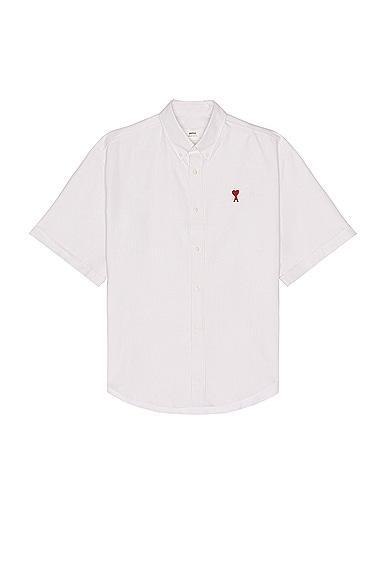 ami Boxy Fit Shirt in White Product Image