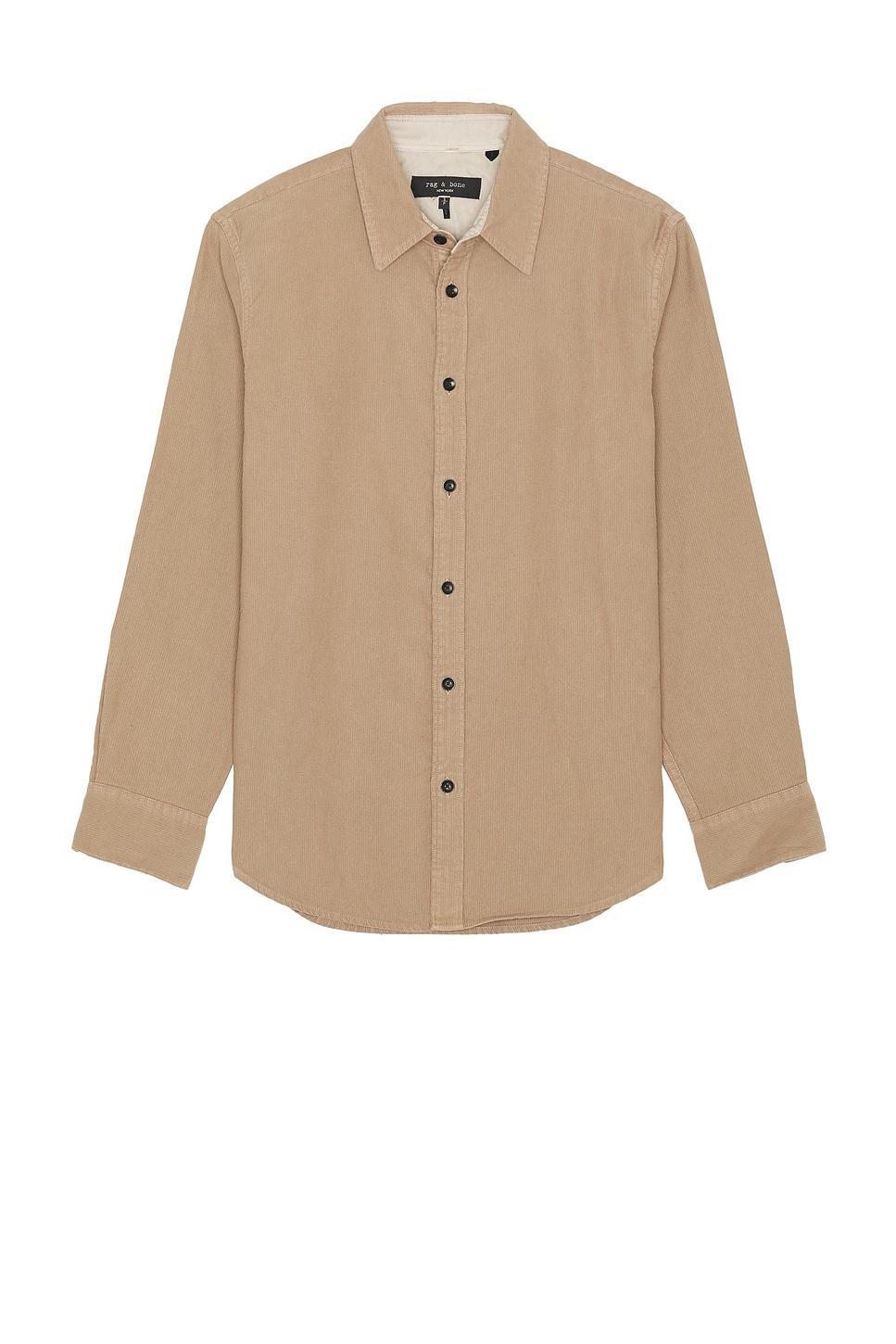 RAG & BONE Finch Corduroy Long Sleeve Shirt In Brown Product Image