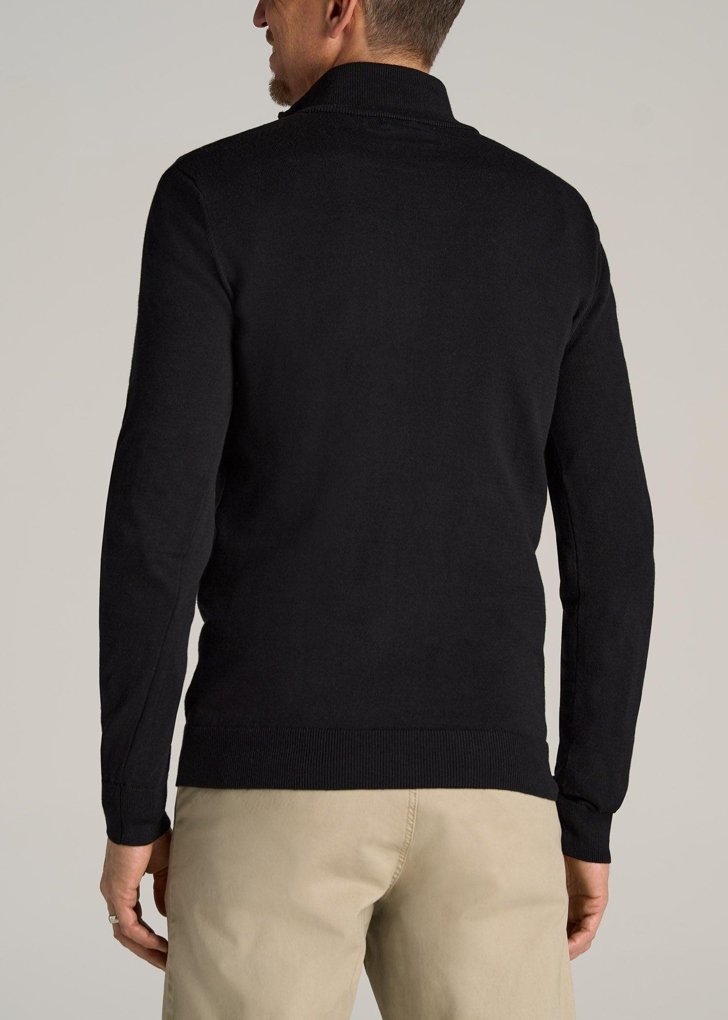 Everyday Quarter-Zip Tall Men's Sweater in Black Product Image