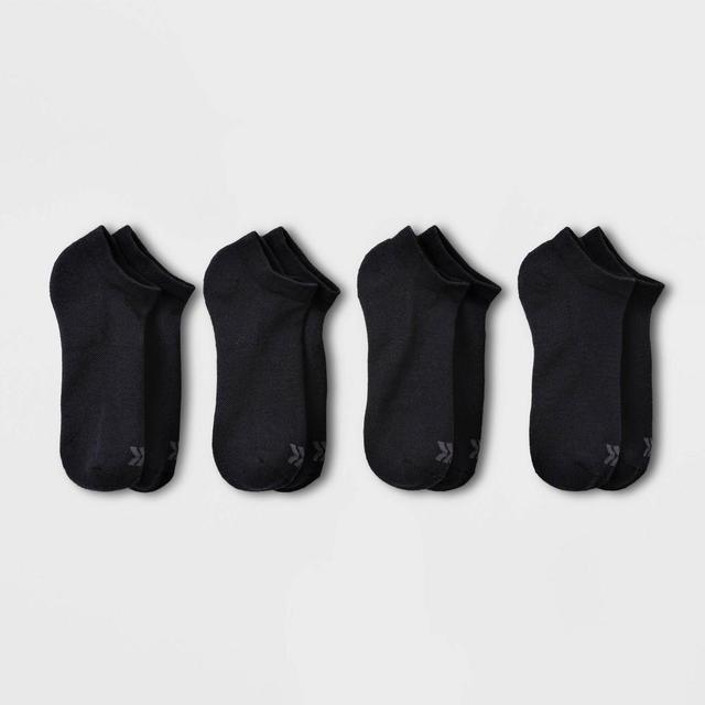 Womens Extended Size Cushioned 4pk No show Athletic Socks - All in Motion - Black 8-12 Product Image