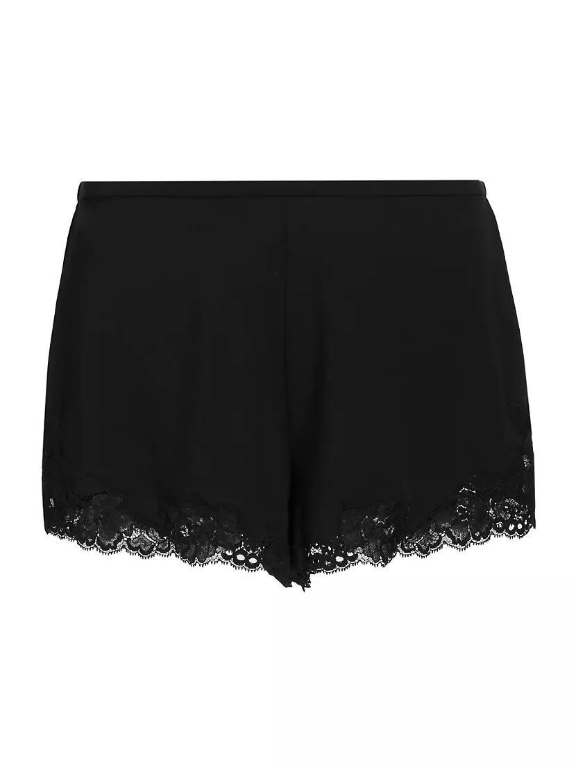 Imagine Stretch Jersey Lace-Trim Lounge Shorts Product Image