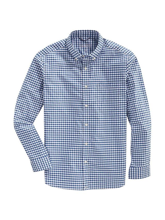 Vineyard Vines Classic Fit Gingham OTG Brrr Shirt Bay) Men's Clothing Product Image