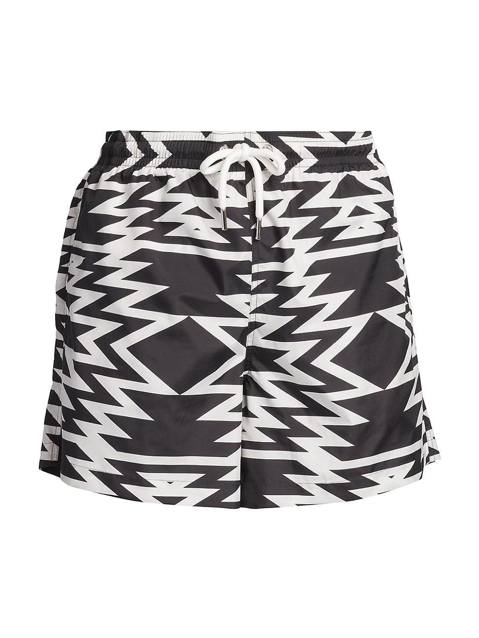 Mens Printed Nylon Swim Trunks Product Image