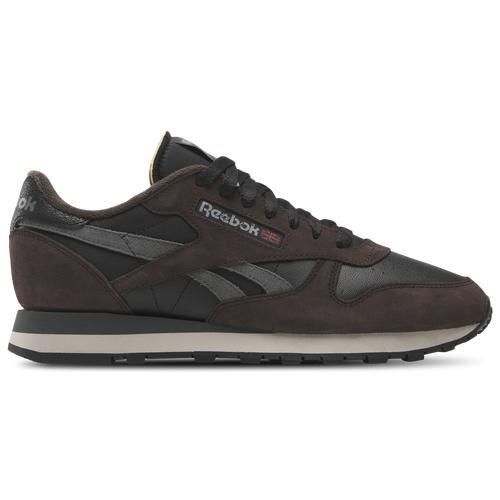 Reebok Mens Reebok Classic Leather - Mens Running Shoes Black/Dark Matter/Grey Product Image