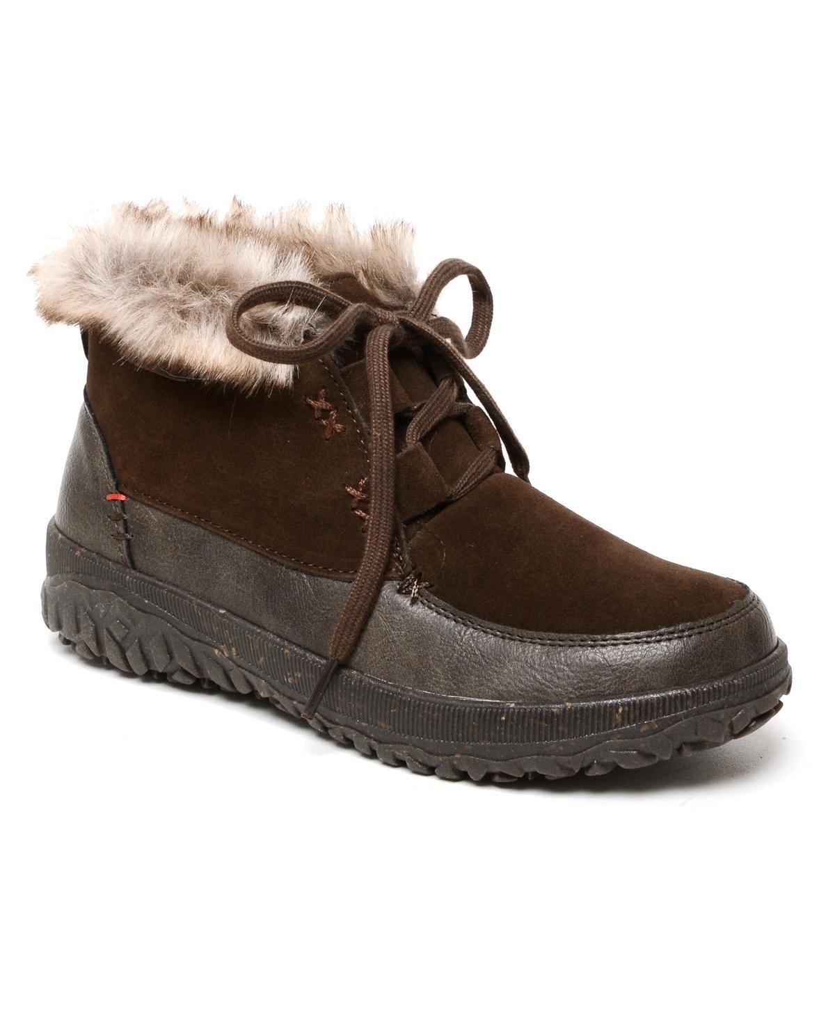 Minnetonka Womens Tinley Lace-up Suede Ankle Boots Product Image